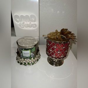 Classic metal construction Bath and body works holder candle
